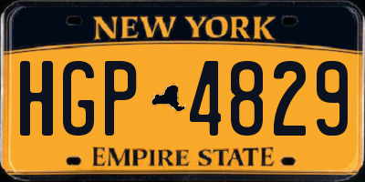 NY license plate HGP4829