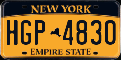 NY license plate HGP4830