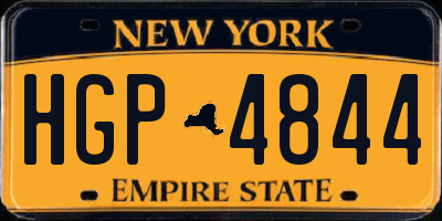 NY license plate HGP4844