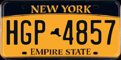 NY license plate HGP4857