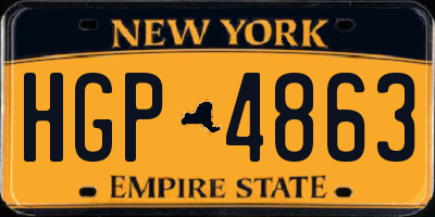 NY license plate HGP4863