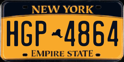 NY license plate HGP4864