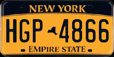 NY license plate HGP4866