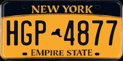 NY license plate HGP4877