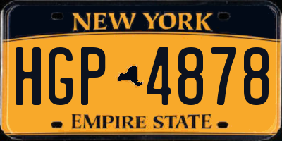 NY license plate HGP4878