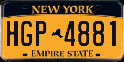 NY license plate HGP4881