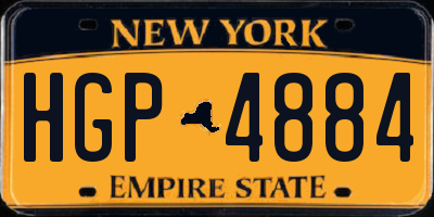 NY license plate HGP4884