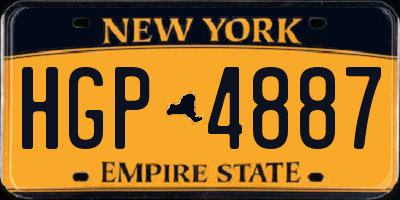 NY license plate HGP4887