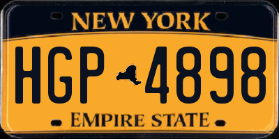 NY license plate HGP4898