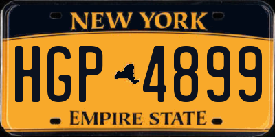 NY license plate HGP4899