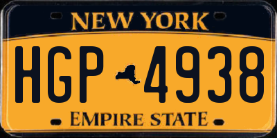 NY license plate HGP4938