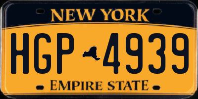 NY license plate HGP4939