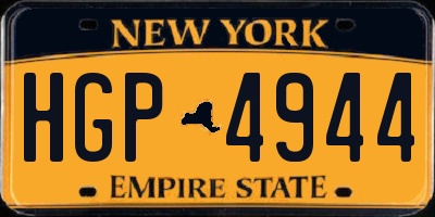 NY license plate HGP4944