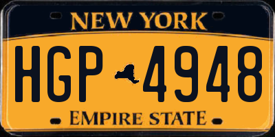 NY license plate HGP4948