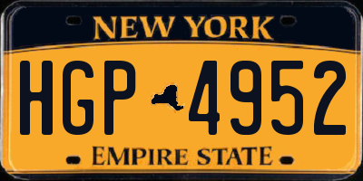 NY license plate HGP4952