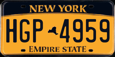 NY license plate HGP4959