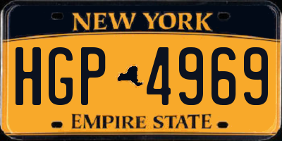 NY license plate HGP4969