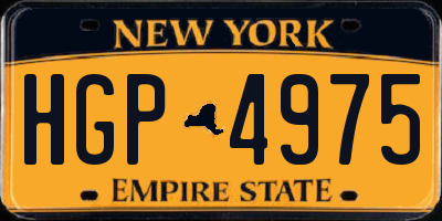 NY license plate HGP4975