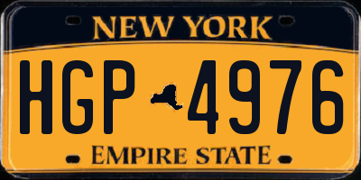 NY license plate HGP4976