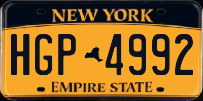 NY license plate HGP4992