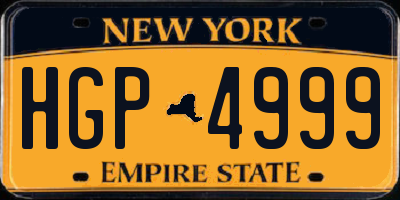 NY license plate HGP4999