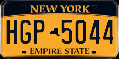 NY license plate HGP5044