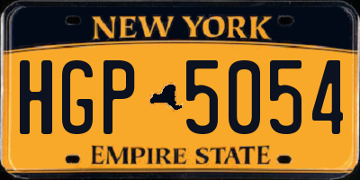 NY license plate HGP5054