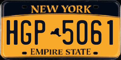 NY license plate HGP5061