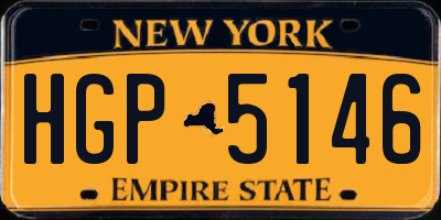 NY license plate HGP5146