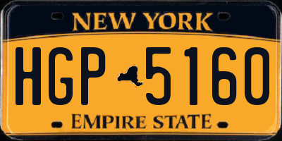 NY license plate HGP5160
