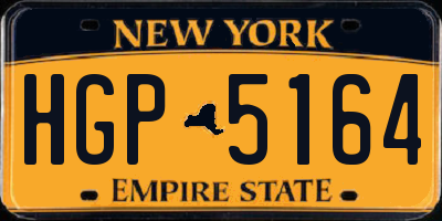 NY license plate HGP5164