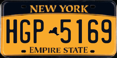 NY license plate HGP5169