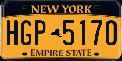 NY license plate HGP5170