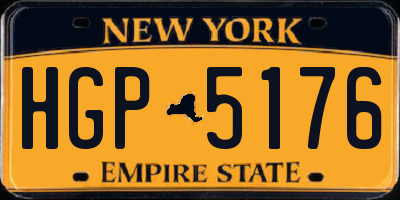 NY license plate HGP5176