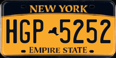 NY license plate HGP5252