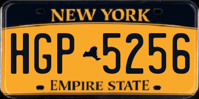 NY license plate HGP5256