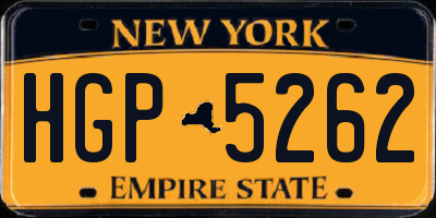 NY license plate HGP5262