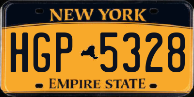 NY license plate HGP5328