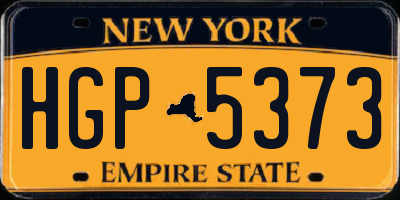 NY license plate HGP5373