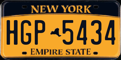 NY license plate HGP5434