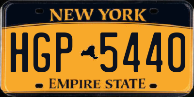 NY license plate HGP5440