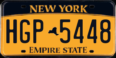 NY license plate HGP5448