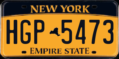 NY license plate HGP5473