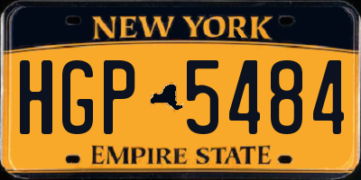 NY license plate HGP5484