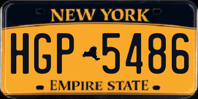 NY license plate HGP5486