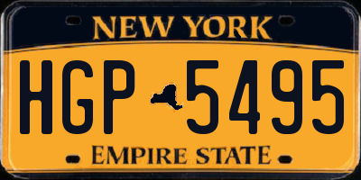 NY license plate HGP5495