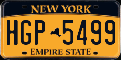 NY license plate HGP5499