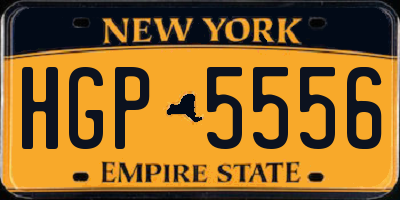 NY license plate HGP5556