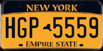 NY license plate HGP5559