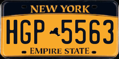 NY license plate HGP5563